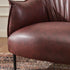 Kadar Leather Barrel Chair-Red Modern Leather Chair | Accent Chairs | Kinwell Furniture | Barrel Chairs